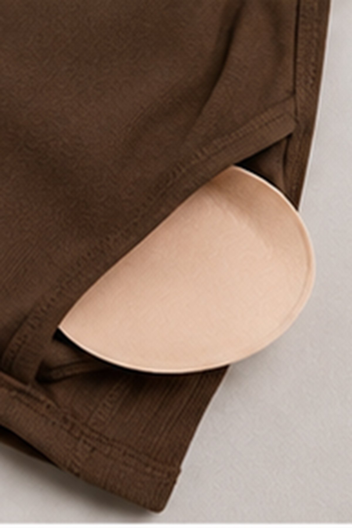 POISE Essential Performance Crop Top in Deep Mocha