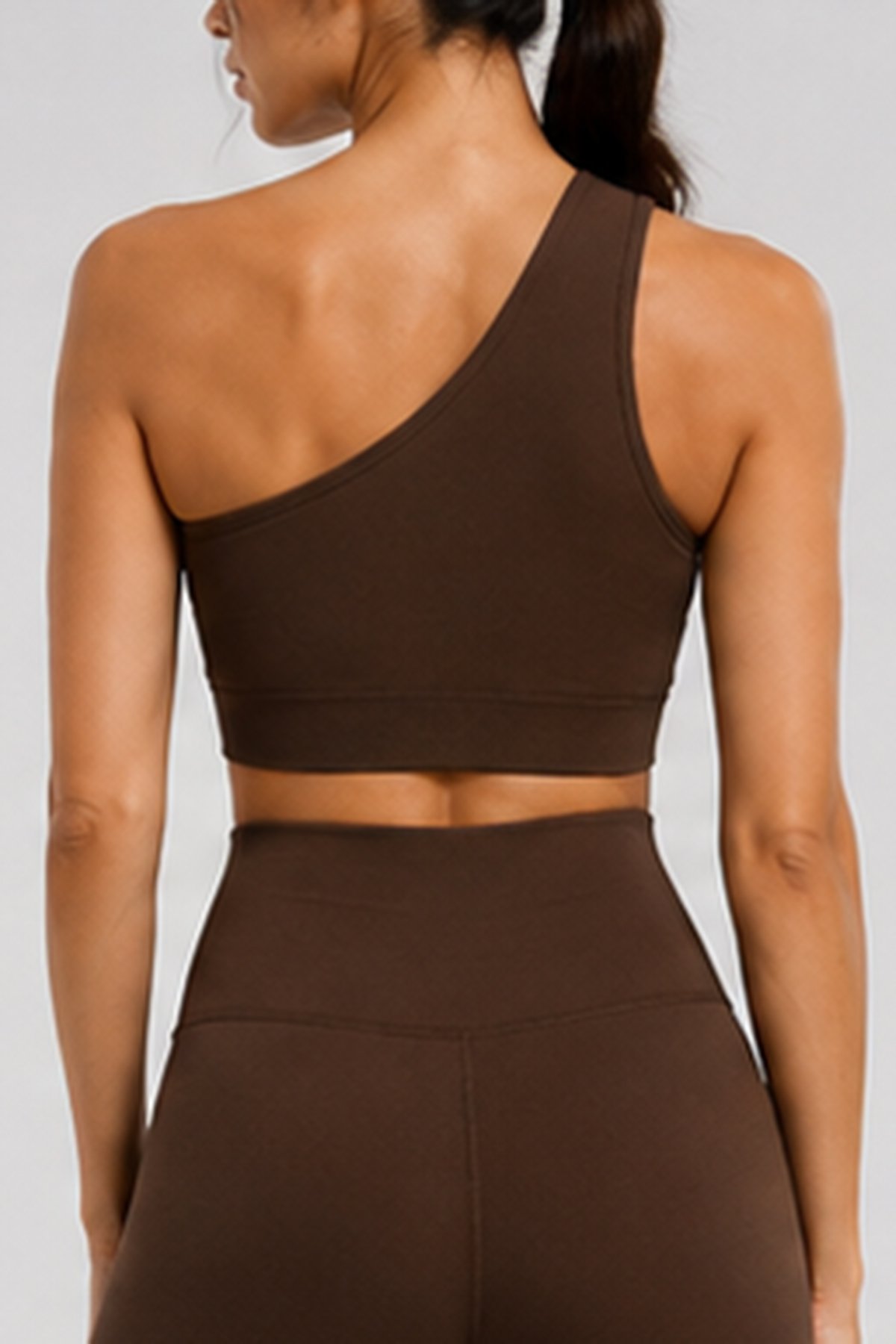 POISE Essential Performance Crop Top in Deep Mocha