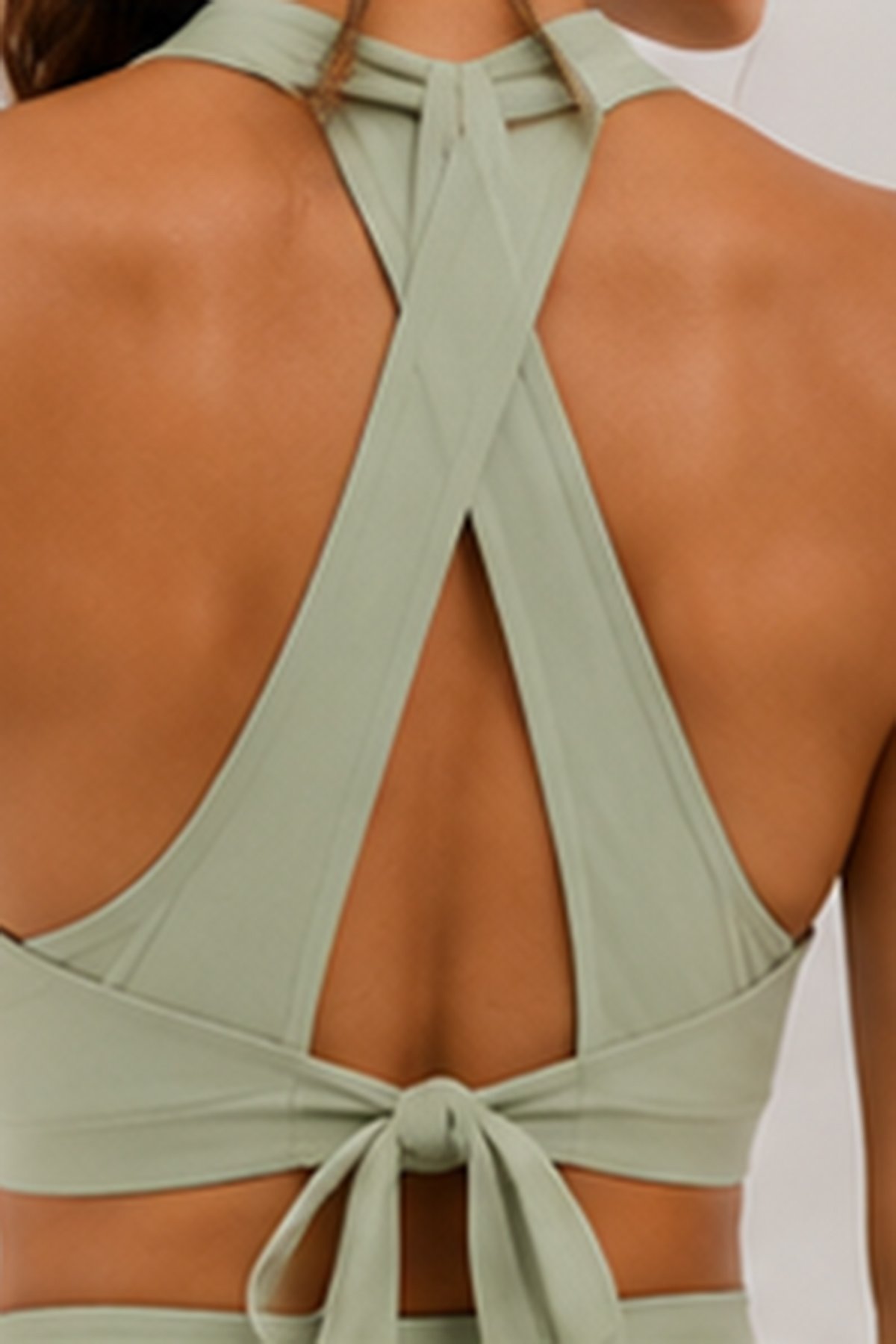 POISE Essential Performance Crop Top in Sage Green