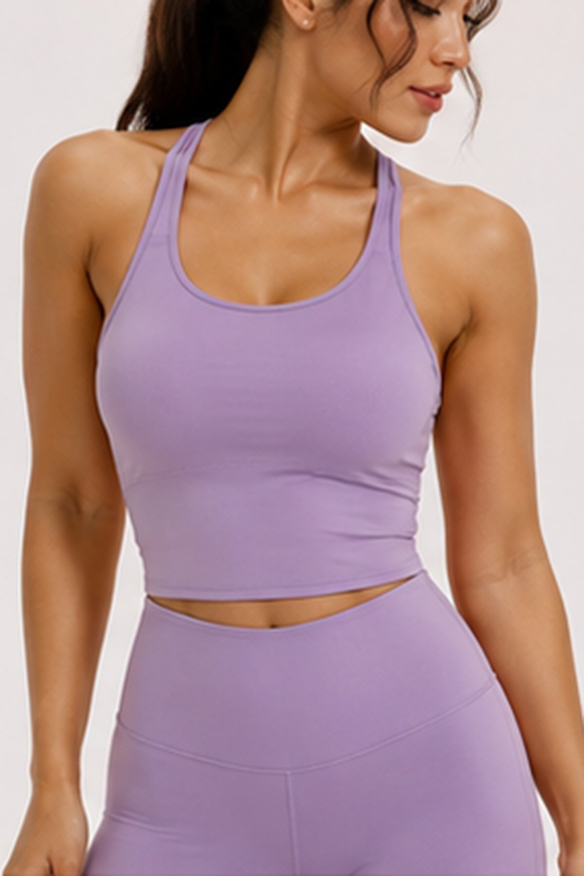 POISE Essential Performance Crop Top in Lavender